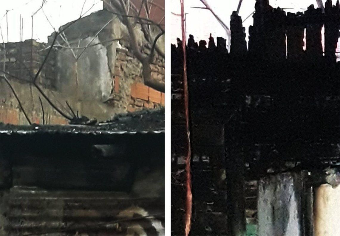 Berazategui: el fuego arrasó la casa de una humilde familia y piden donaciones