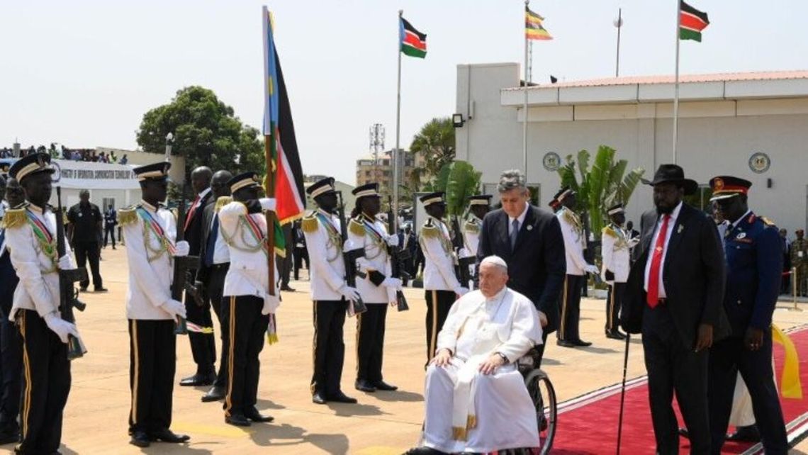 Yuba . El Papa Francisco concluye su visita a Sudán del Sur 
