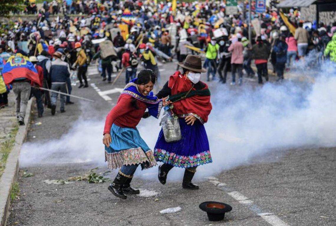 Cinco muertes en las protestas en Quito. 