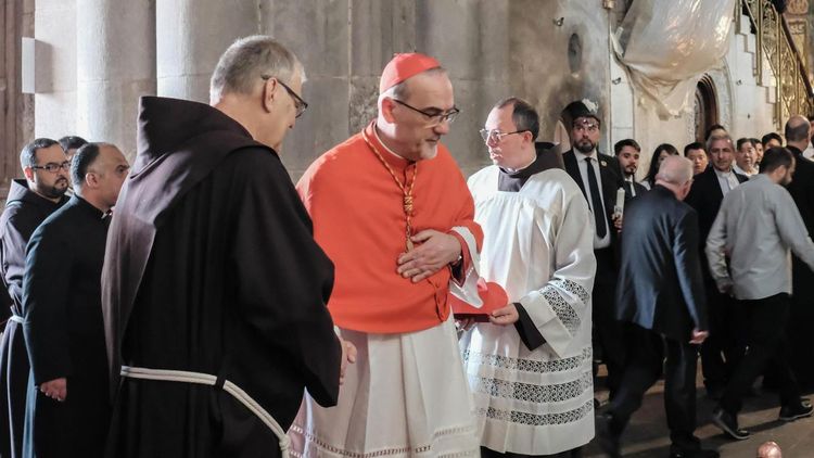 El cardenal Pierbattista Pizzaballa, jefe de la Iglesia Católica en la ciudad santa.