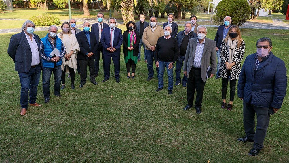 El presidente Alberto Fernández se reunió con sindicalistas