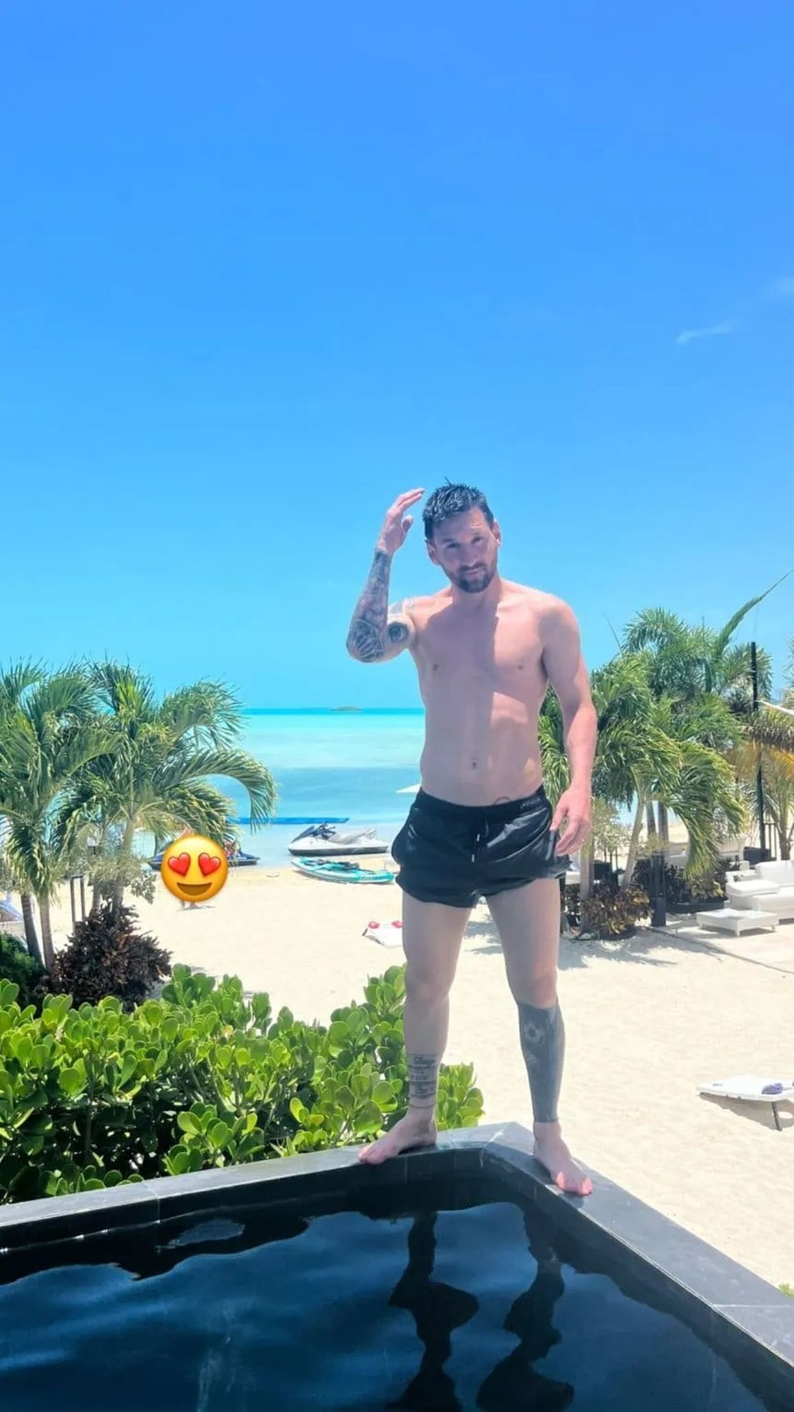 Messi en Islas Bahamas.