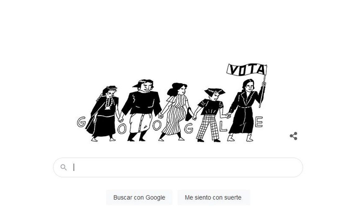 Google dedica el doodle de hoy a Elena Caffarena en su buscador
