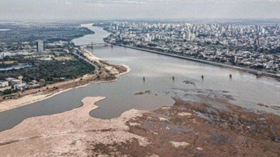 El río Paraná está 22 centímetros por debajo del cero.