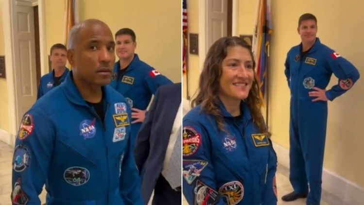 El grupo de astronautas de la misión Artemis II de la NASA fue increpado en el Capitolio de Estados Unidos por un hombre que les acusó de mentir sobre sus misiones espaciales.