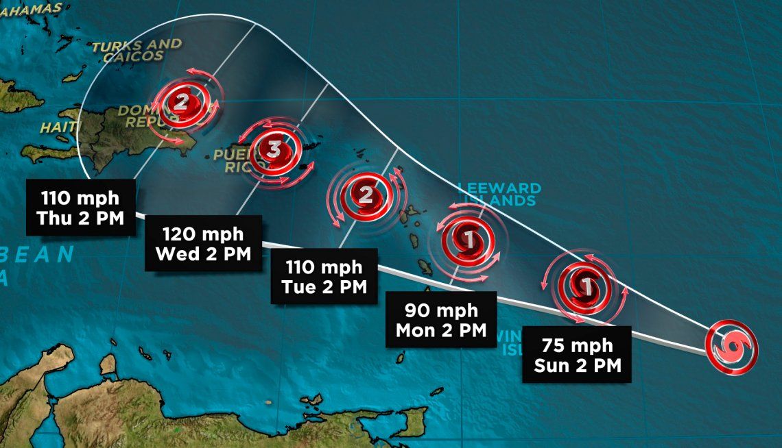 El huracán María devastó Dominica y ahora amenaza Guadalupe