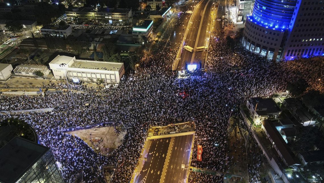 Masiva protesta en Israel contra la reforma judicial 