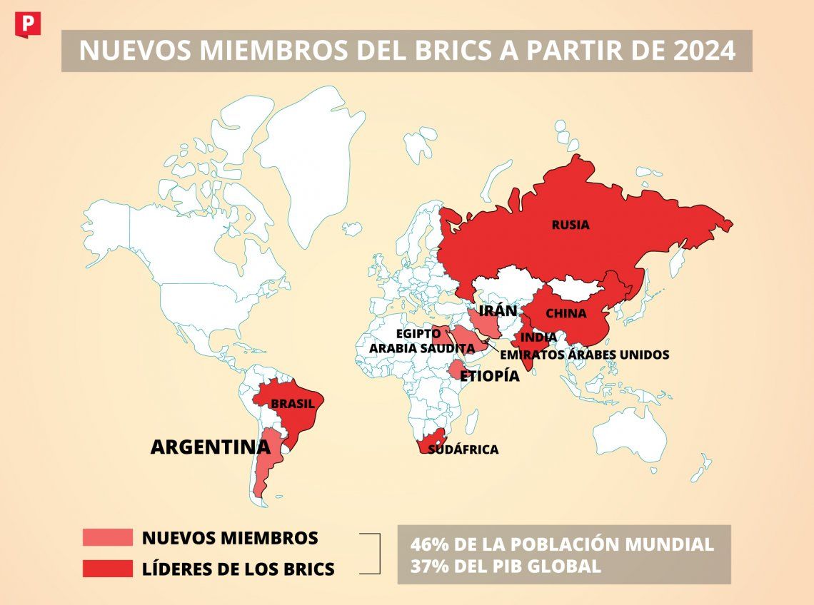 Se Confirm Que Argentina Formar Parte De Los BRICS Desde 2024   Mapa Bricsjpg 