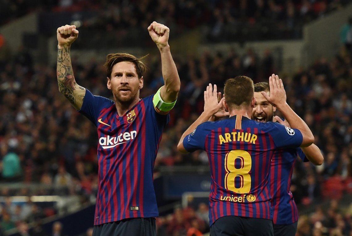 Los destellos de magia de Messi en el triunfo de Barcelona ante Tottenham de Pochettino