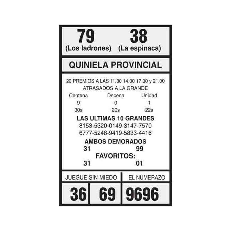 LOS NUMEROS PROVINCIAL