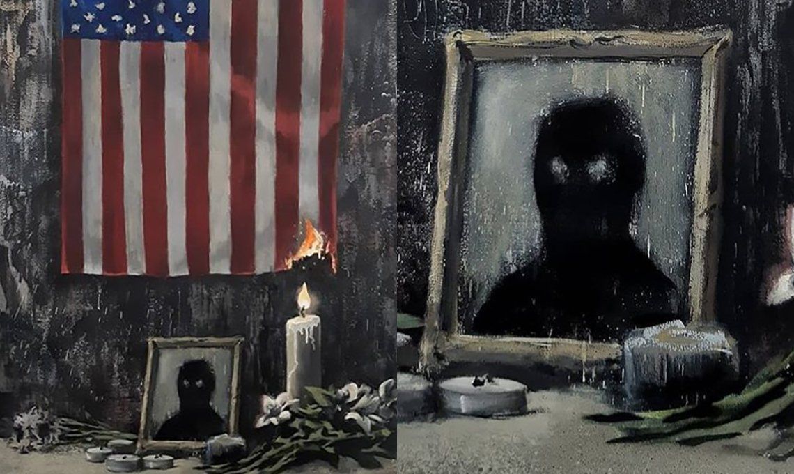 Banksy homenajeó a George Floyd con una pintura y un texto combativo