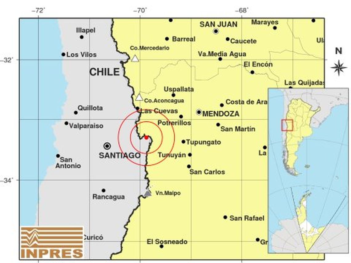Un sismo de baja intensidad se produjo esta tarde en Mendoza