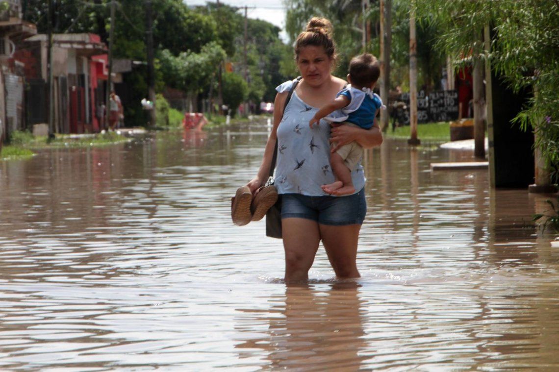 Chaco: el número de evacuados por las inundaciones asciende a 2476