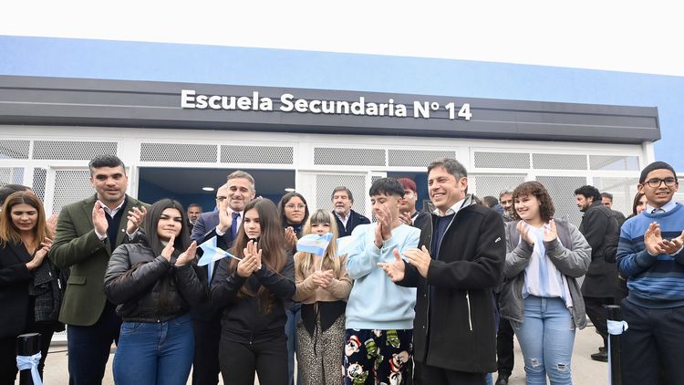 Pilar: Axel Kicillof inauguró el nuevo edificio de la Escuela Secundaria N° 14 en Presidente Derqui
