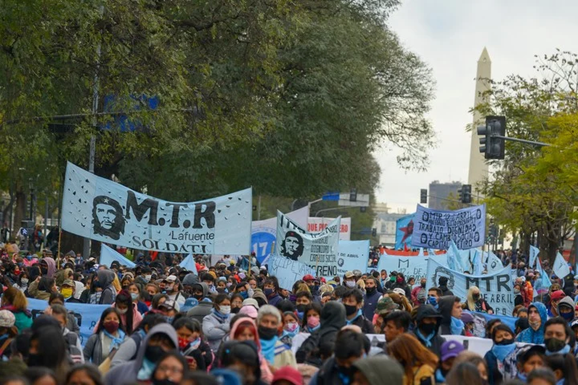 Jornada de protestas en la Ciudad de Buenos Aires.