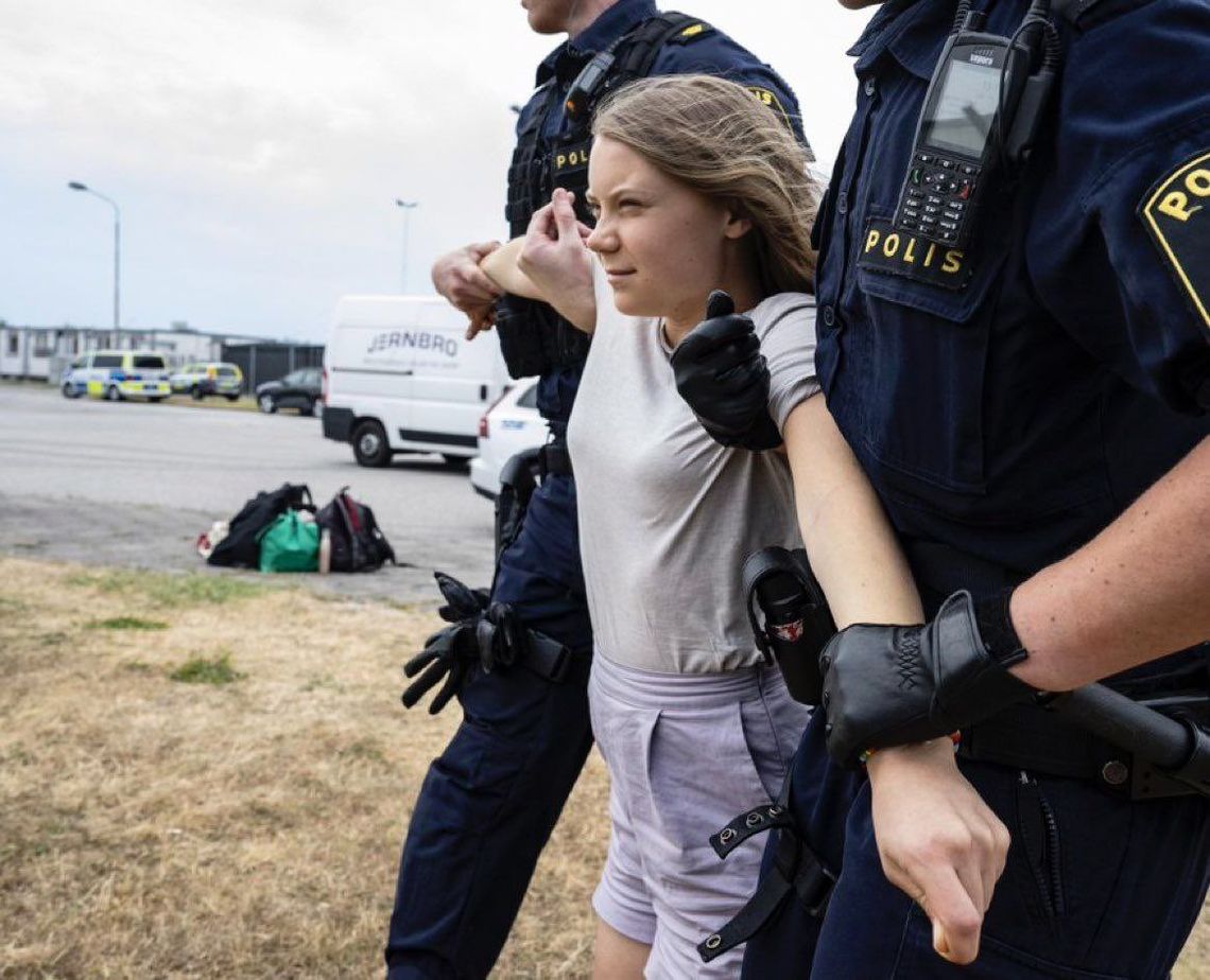 Greta Thunberg fue detenida.