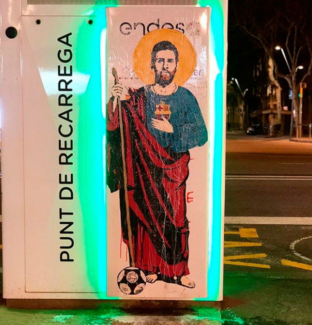 Quién es TV Boy, el artista que convirtió a Messi en santo