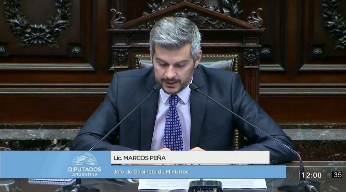 Marcos Peña brindó el primer informe del año en Diputados