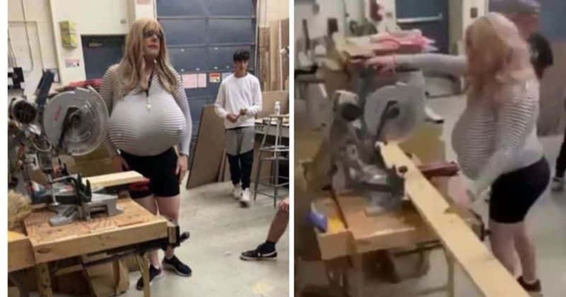 Suspendieron a una profesora trans por sus senos gigantes.