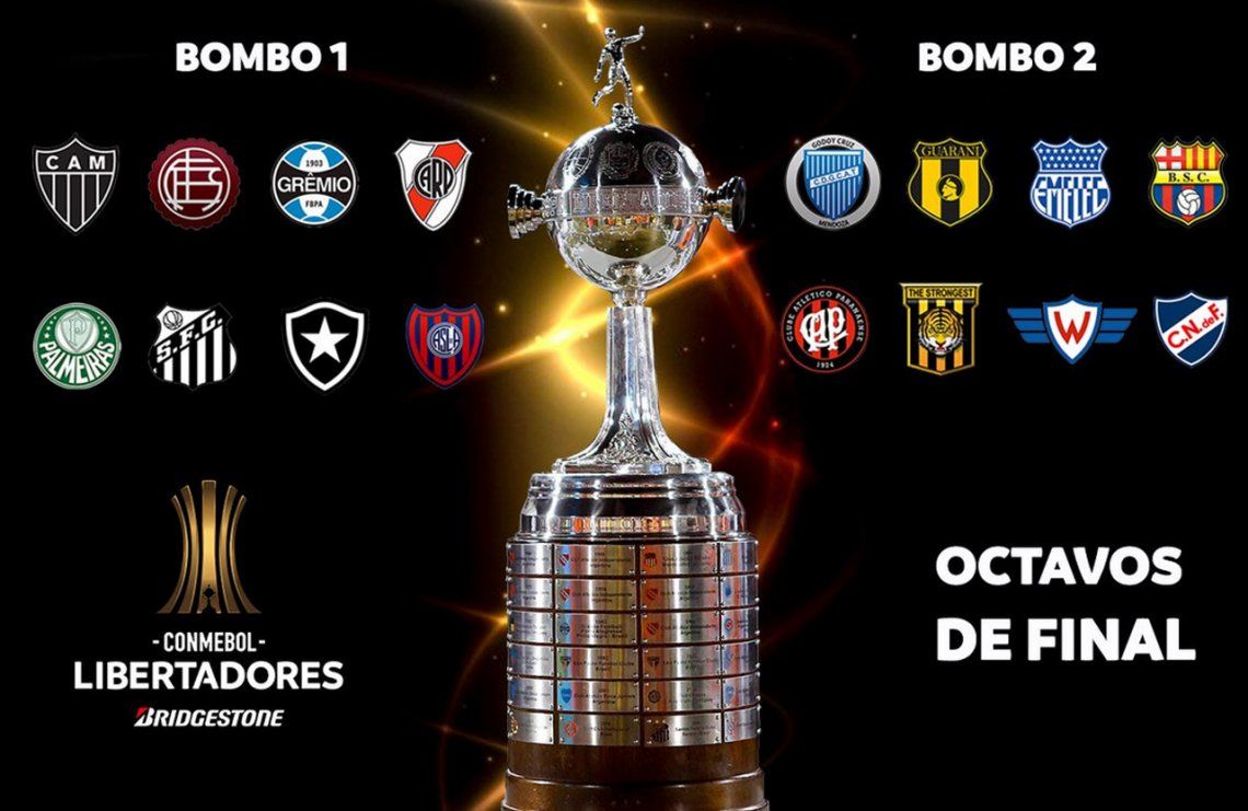 Copa Libertadores: los octavos se sortearán el 14 de junio