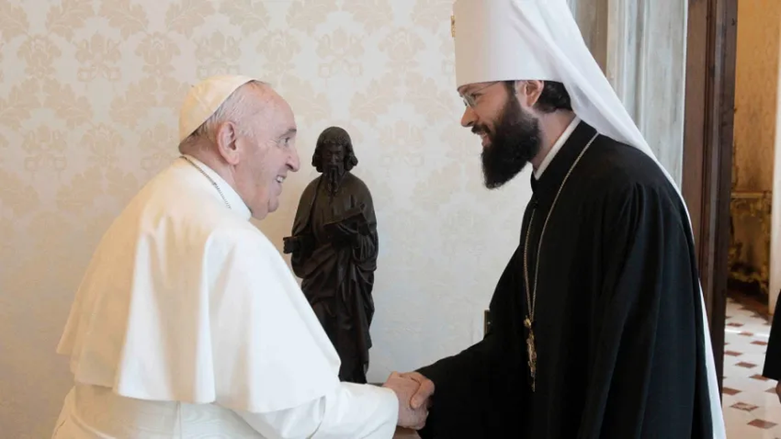 El Papa Francisco recibió al nuevo canciller de la Iglesia rusa.