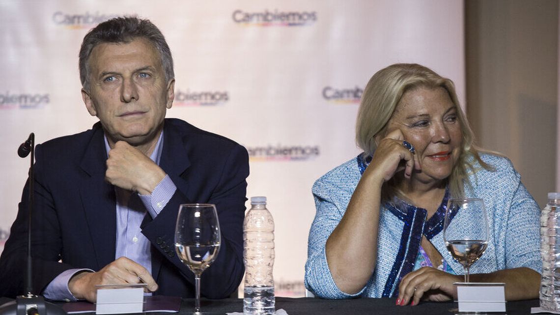 Mauricio Macri y Elisa Carrió. 