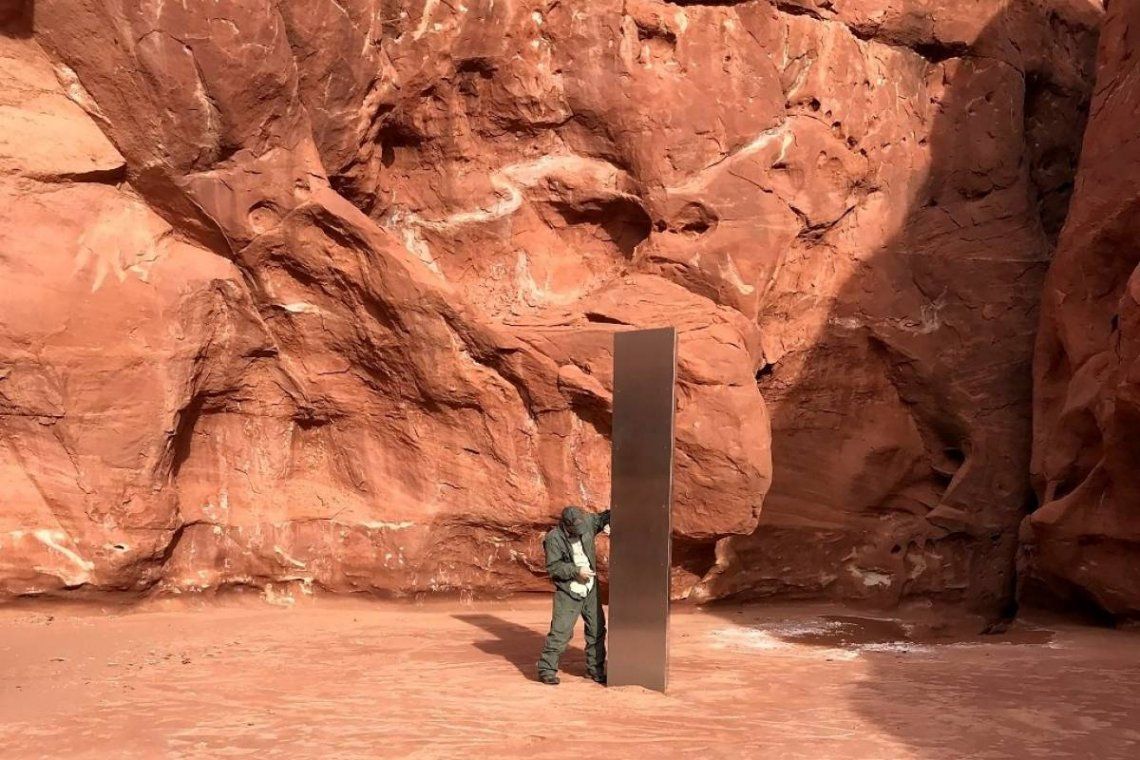 El monolito fue hallado en el desierto de Utah