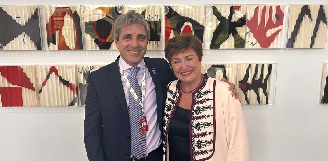 Luis Caputo y Kristalina Georgieva