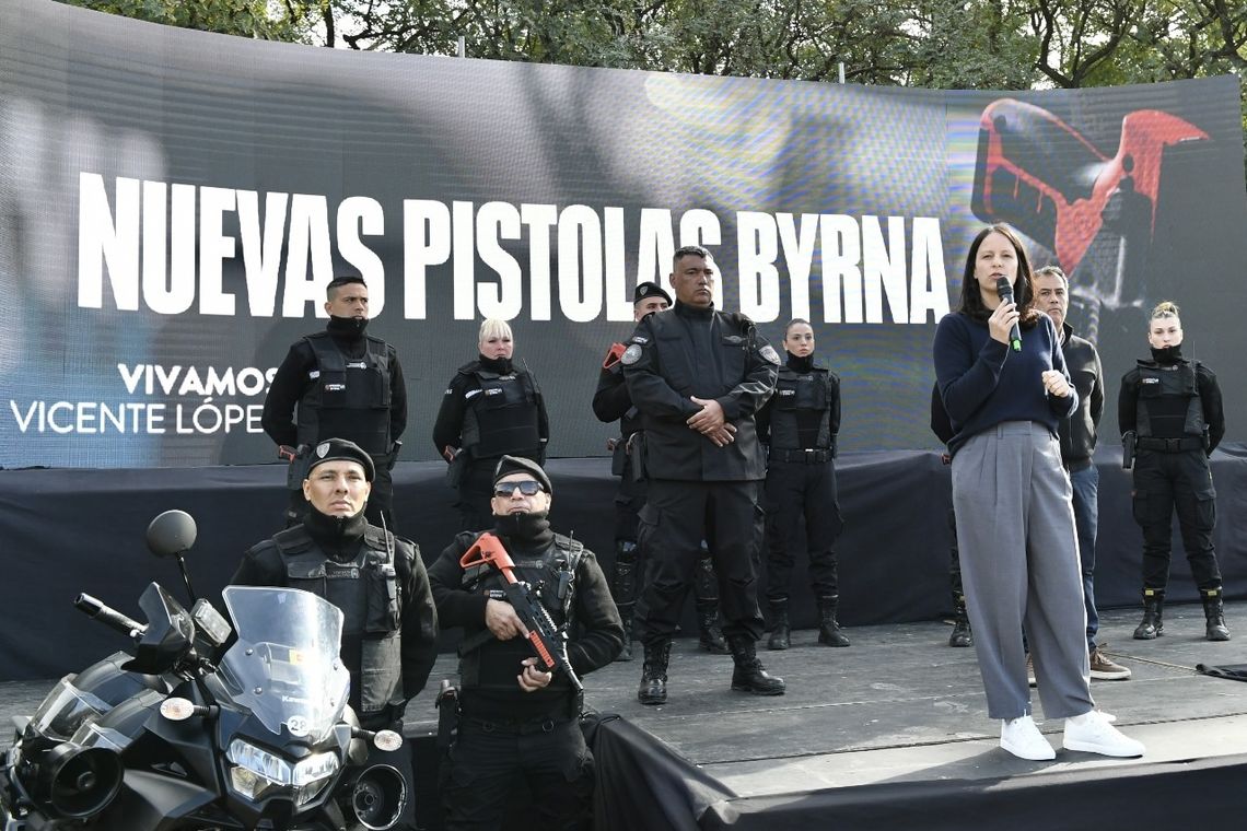 Incorporan armas con munición no letal para la patrulla municipal de Vicente López