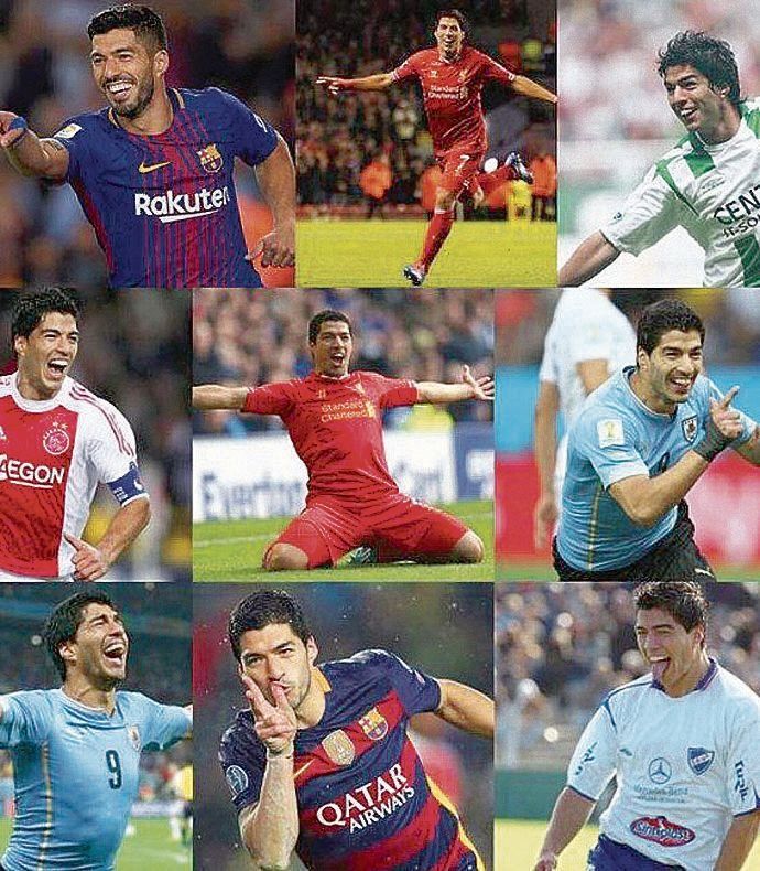 dLuis Suárez hizo goles con todas las camisetas.