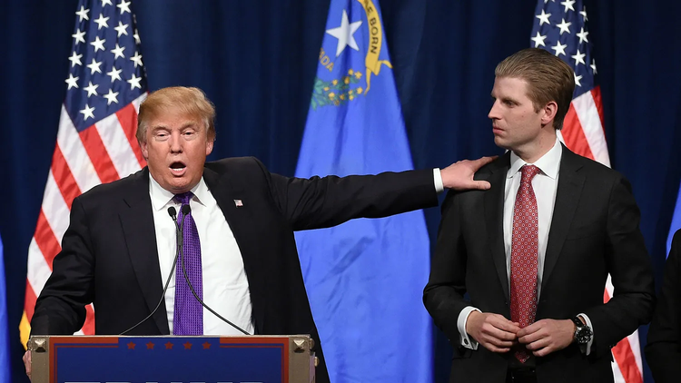 Eric Trump, de 42 años, es el tercer hijo del presidente estadounidense.