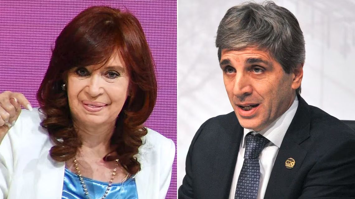 Cristina Kirchner y Luis Caputo se cruzaron en las redes. Cristina Kirchner y Luis Caputo se cruzaron en las redes.