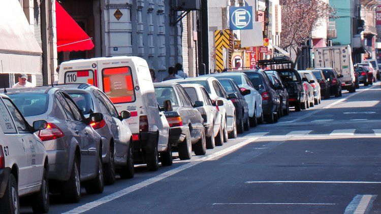 Estacionamiento en la ciudad de Buenos Aires.