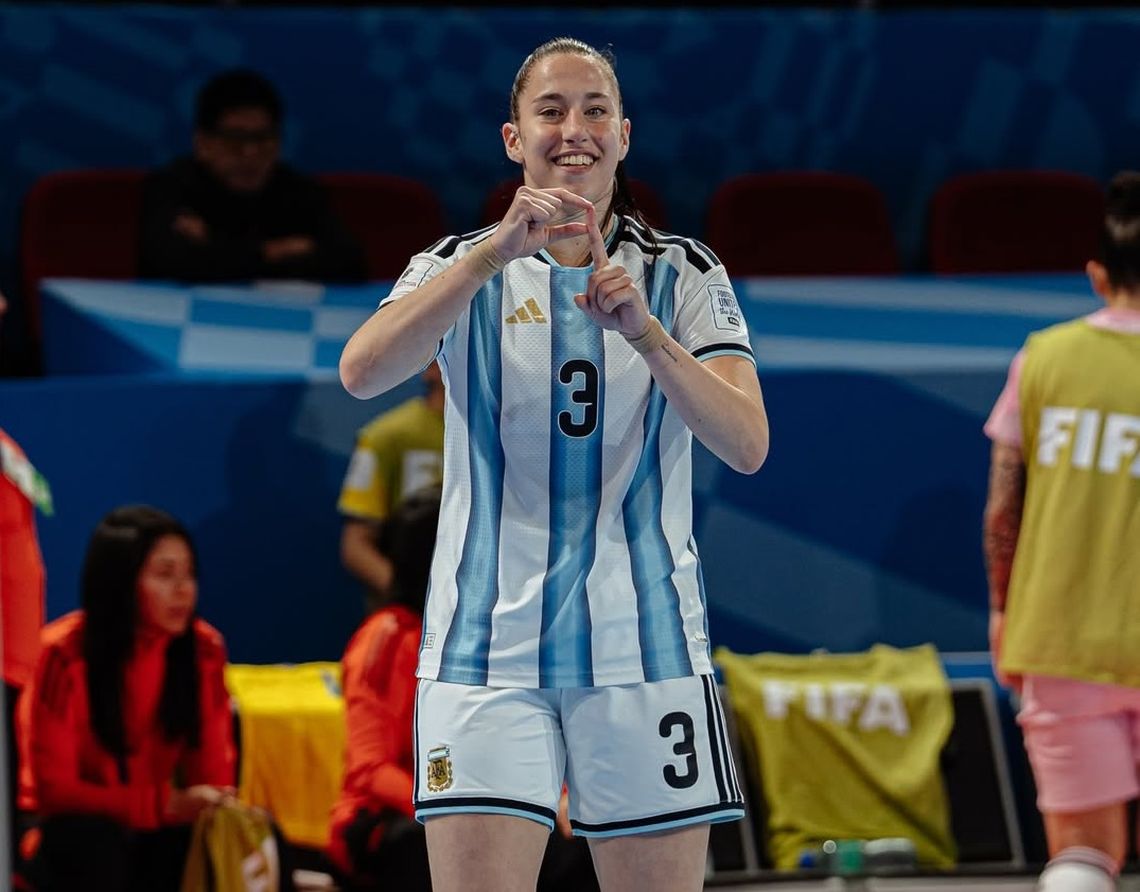 Lucía Rossi fue la figura del partido. (Foto: Futsal AFA) Lucía Rossi fue la figura del partido. (Foto: Futsal AFA)