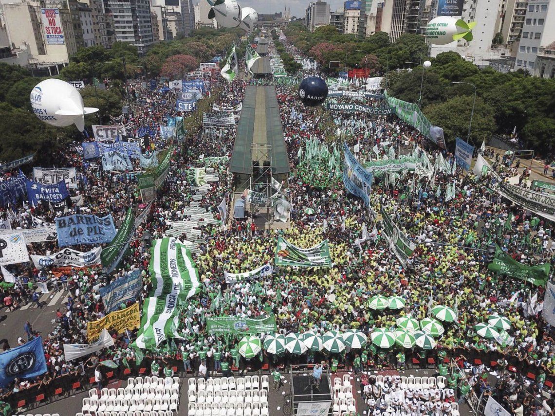 La marcha de Camioneros en fotos