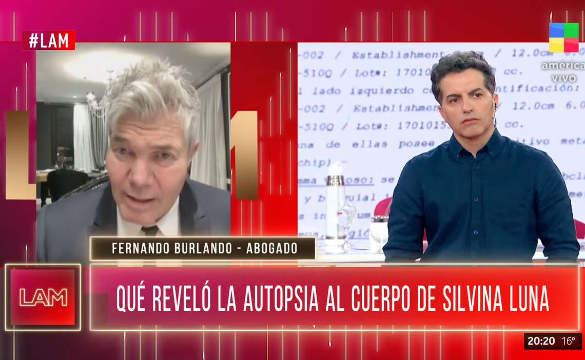 Fernando Burlando en llamas por la autopsia de Silvina Luna