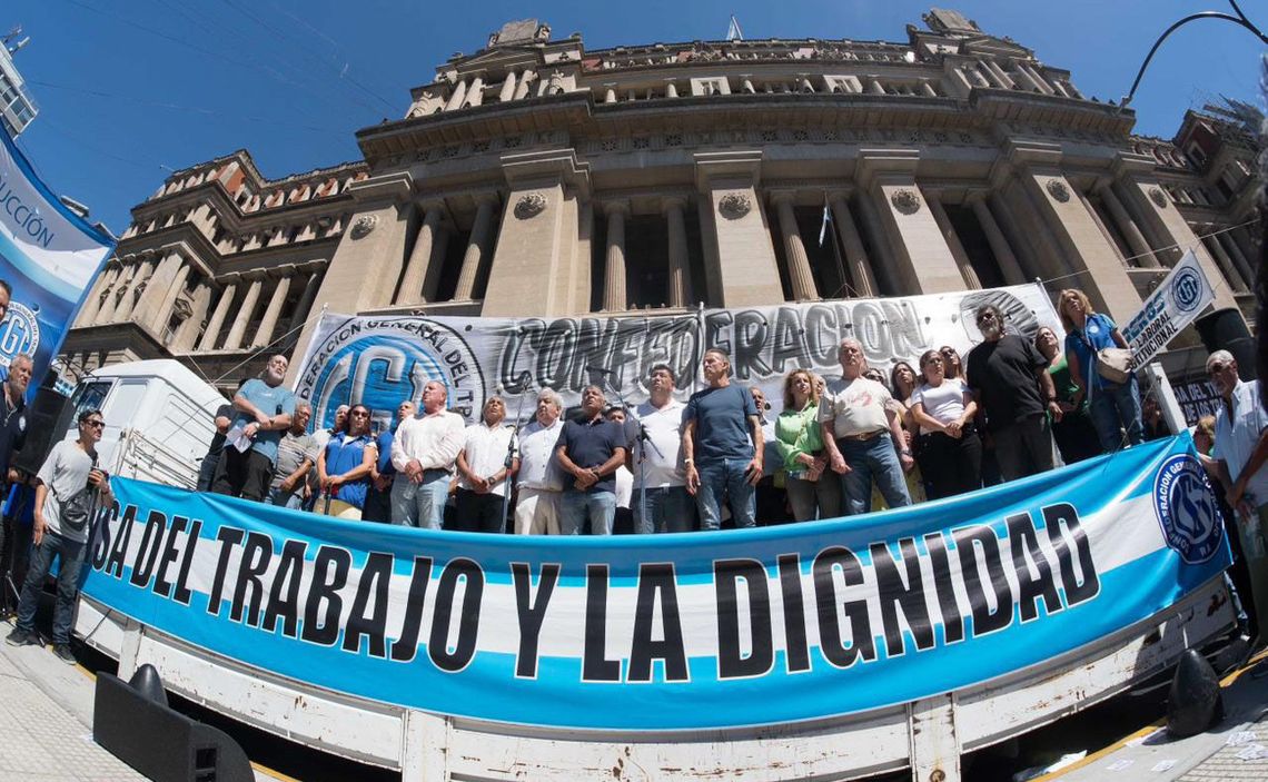 La CGT, y una manifestación en contra de la reforma laboral.