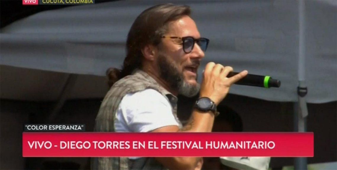 Diego Torres cantó en el Venezuela Aid Live: Acompañaré al pueblo sin ninguna bandera política