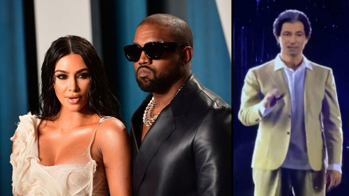 Kanye West le regala un holograma de su padre de Kim Kardashian
