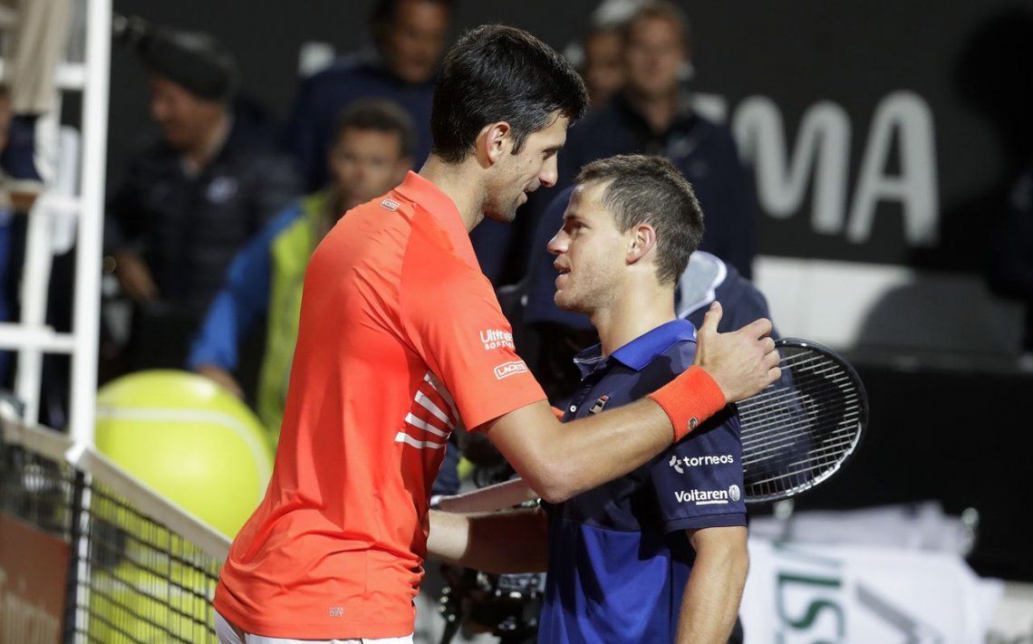 Masters 1000 de Roma: Schwartzman puso en aprietos a Djokovic, pero aflojó al final