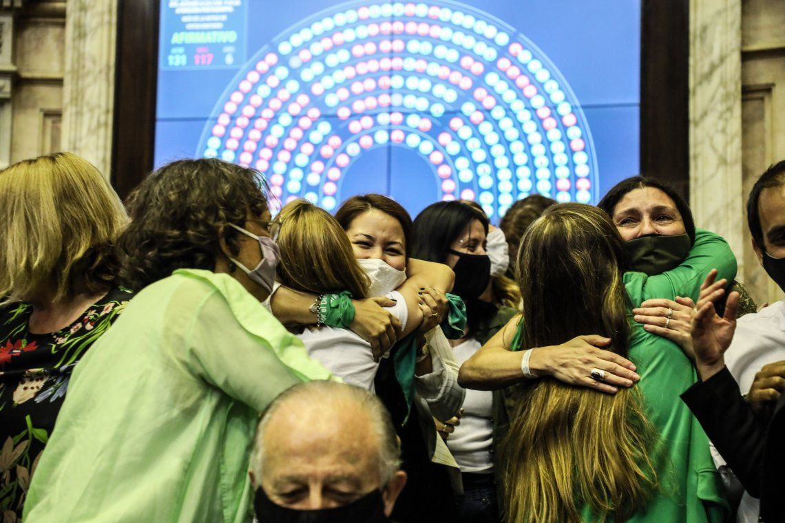 En fotos: así se vivió la media sanción en diputados de la ley de aborto legal