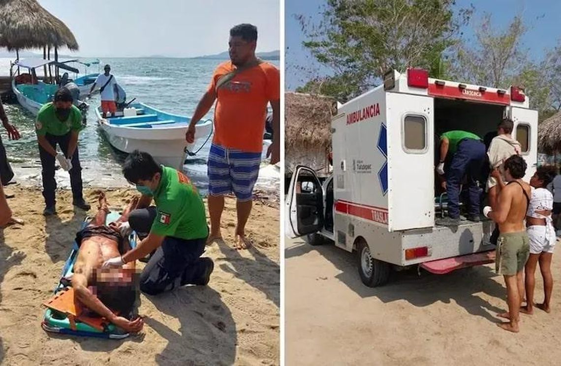 Tres jóvenes argentinos fueron atacados en una playa de México