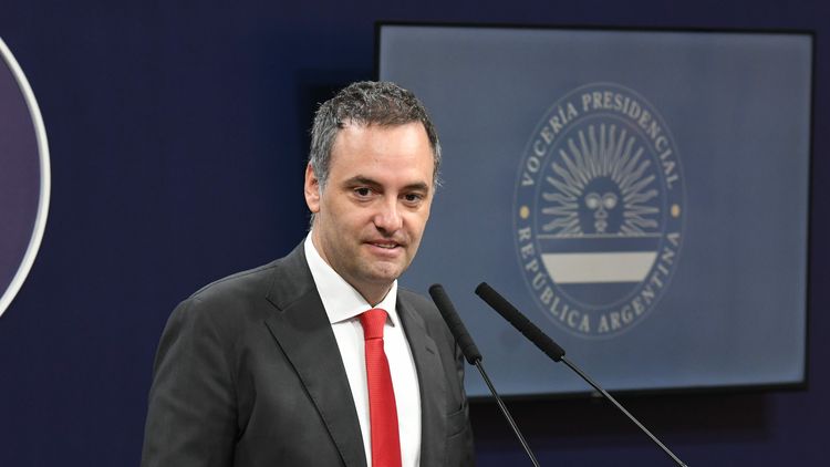 Manuel Adorni, vocero presidencial.