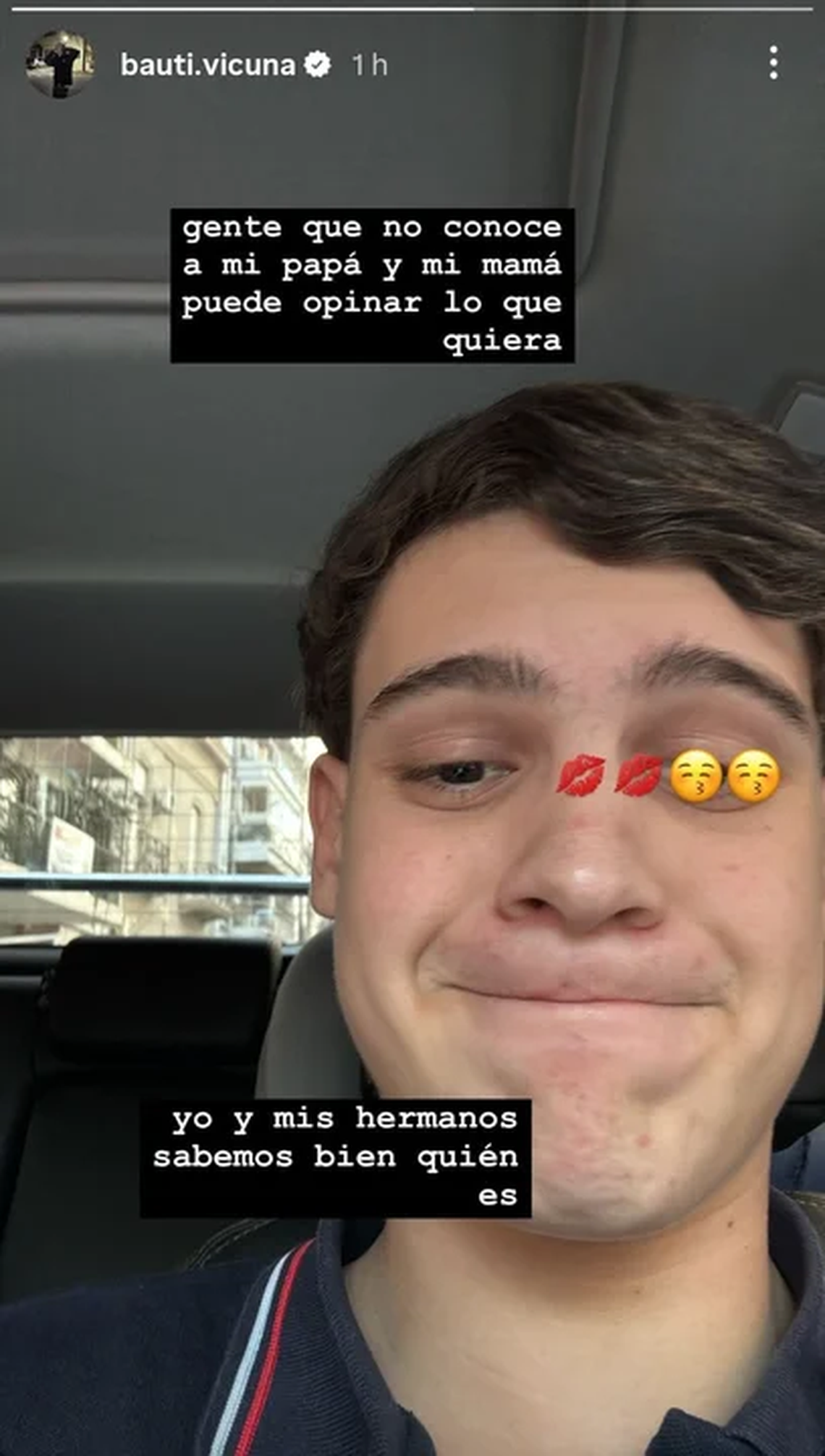 Posteo del hijo de Benjamín Vicuña. 