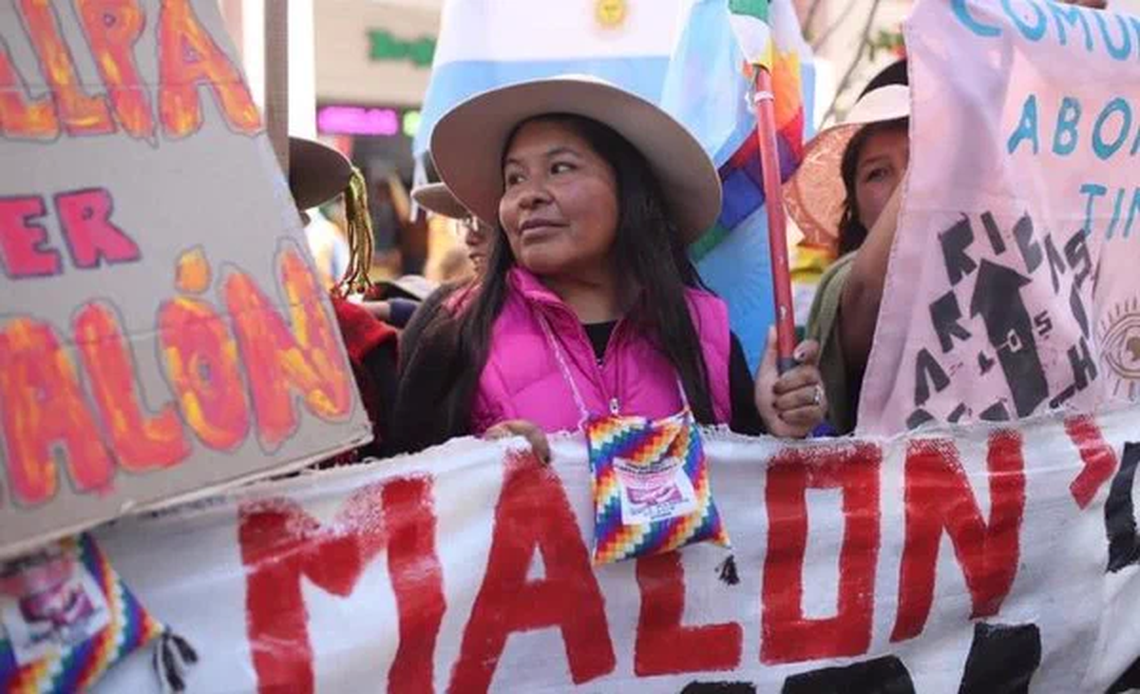 La marcha del Malón de la Paz contra la reforma constitucional en Jujuy llega a CABA.