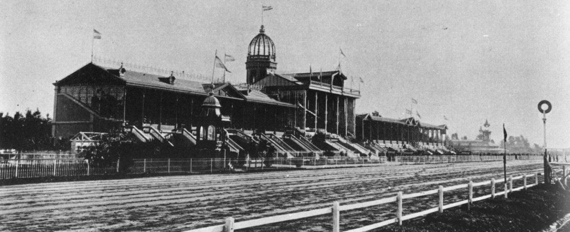 Antigua fotografía de las instalaciones del Hipódromo de Palermo
