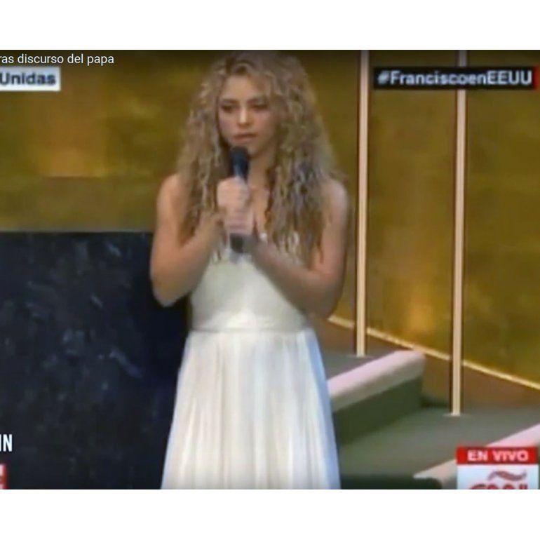 Shakira cantó Imagine en la ONU