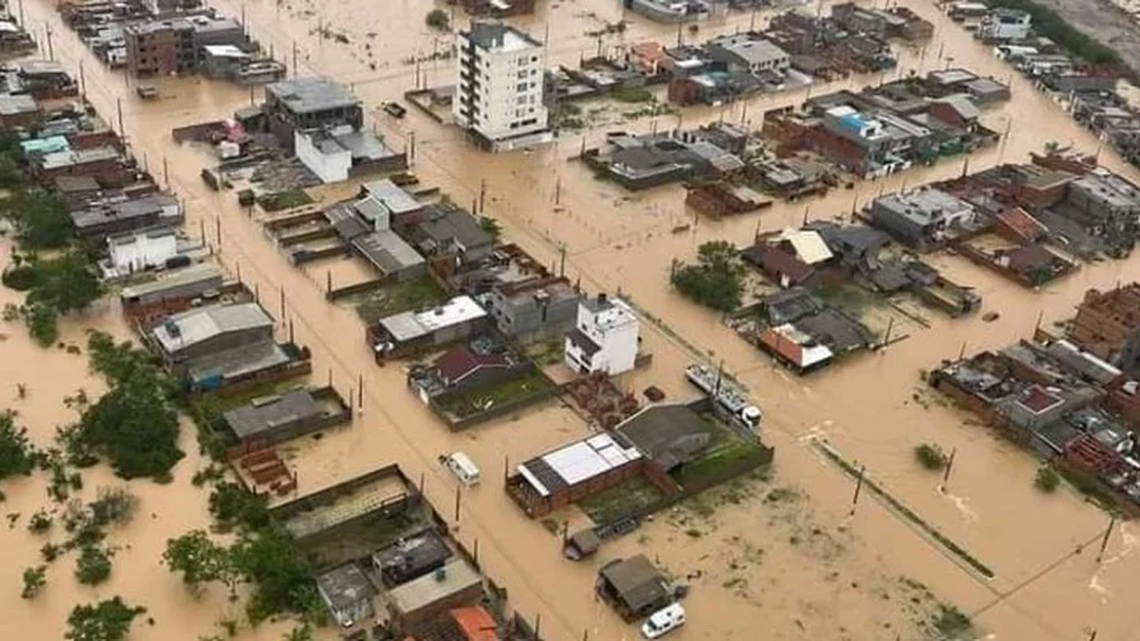 Las inundaciones en Brasil dejaron al menos dos muertos.