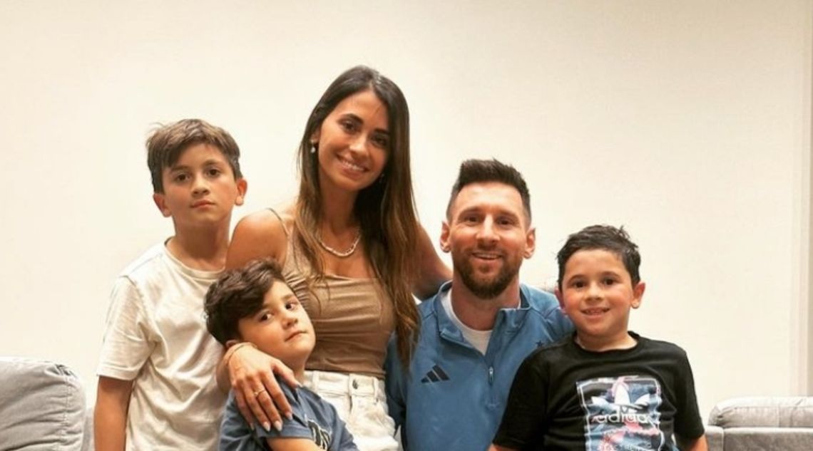 Lionel Messi despidió el año junto a su familia.