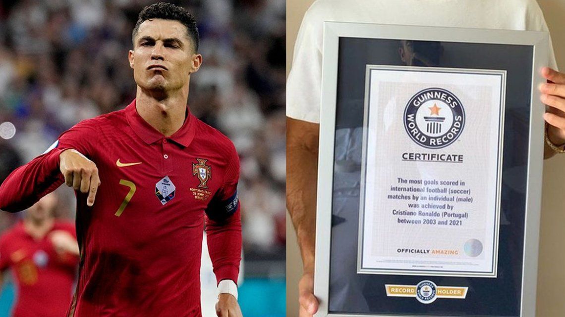 Cristiano Ronaldo fue reconocido con el récord Guinness